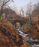 Atkinson Grimshaw Ghyll Beck Barden Yorkshire Early Spring oil painting on canvas